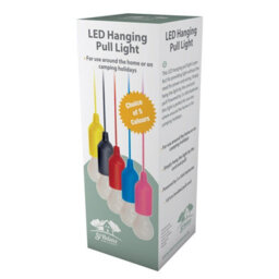 Netagon Home Garden Indoor Outdoor Battery Operated Led Hanging Pull Light - Pink - thumbnail 3
