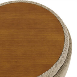 Abrihome Camel Round Storage Ottoman With Removable Tray Top, Nubby Upholstered Coffee Table For Living Room & Bedroom - thumbnail 8