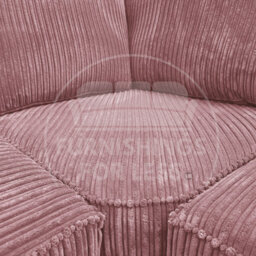 Furnishings For Less UK Bishop Pink U Shaped Soft Fabric Jumbo Cord Detachable 5 Seater Large Sofa - thumbnail 2