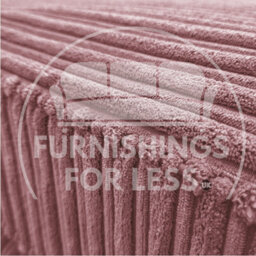 Furnishings For Less UK Bishop Pink U Shaped Soft Fabric Jumbo Cord Detachable 5 Seater Large Sofa - thumbnail 3