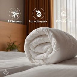 Opulent Home 10.5 Tog All-Season Duvet - 100% Cotton, Soft & Hypoallergenic - Super King - thumbnail 5