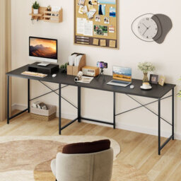 Gainoom L-Shaped Grey Computer Desk Reversible Corner Study Writing Desk - thumbnail 9