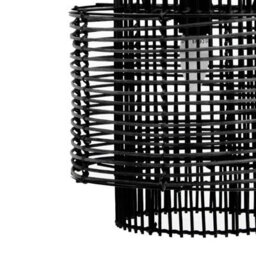 Orsina Black Rattan Overlapping Pendant Lamp, Eco-Friendly Rattan Pendant Light, Durable Hanging Rattan Lamp - thumbnail 4