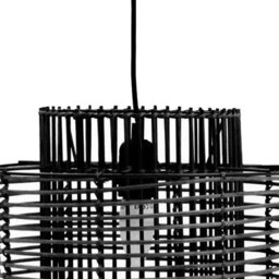 Orsina Black Rattan Overlapping Pendant Lamp, Eco-Friendly Rattan Pendant Light, Durable Hanging Rattan Lamp - thumbnail 5
