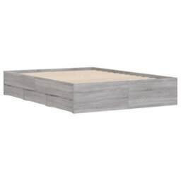 Berkfield Bed Frame With Drawers Without Mattress Grey Sonoma 120X190 Cm Small Double - thumbnail 4
