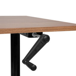 Beliani Manual Adjustable Standing Desk Destinas Brown/ Black 160 Cm 72 Cm - thumbnail 6