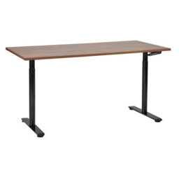 Beliani Manual Adjustable Standing Desk Destinas Brown/ Black 160 Cm 72 Cm - thumbnail 1