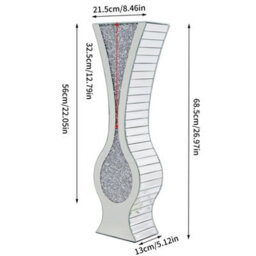 Artloge 68.5Cm Tall Crystal Floor Vase Crushed Diamond Floor Big Glass Vase Sparkle Twinkle - thumbnail 2