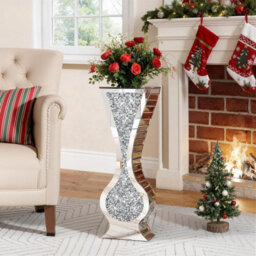Artloge 68.5Cm Tall Crystal Floor Vase Crushed Diamond Floor Big Glass Vase Sparkle Twinkle - thumbnail 8