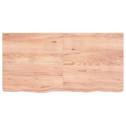 Berkfield Wall Shelf Light Brown 120X60X6 Cm Treated Solid Wood Oak - thumbnail 2