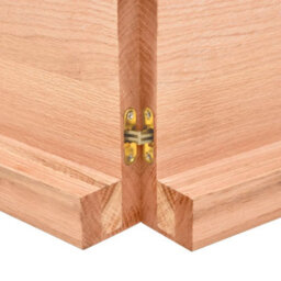Berkfield Wall Shelf Light Brown 120X60X6 Cm Treated Solid Wood Oak - thumbnail 3