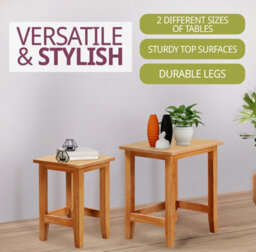 Hallowood Furniture Aston Nest Of 2 Tables - thumbnail 5