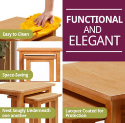 Hallowood Furniture Aston Nest Of 2 Tables - thumbnail 4
