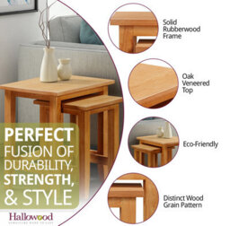 Hallowood Furniture Aston Nest Of 2 Tables - thumbnail 2