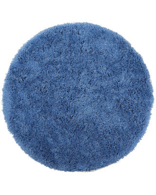 Beliani  Shaggygy Rug Cide Blue 140 Cm - image 1