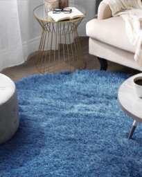 Beliani  Shaggygy Rug Cide Blue 140 Cm - thumbnail 2