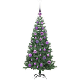 Vidaxl Christmas Tree With 150 Leds With Stand Green 120 Cm Pvc - thumbnail 4