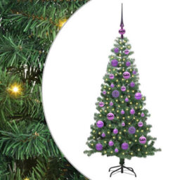 Vidaxl Christmas Tree With 150 Leds With Stand Green 120 Cm Pvc - thumbnail 2