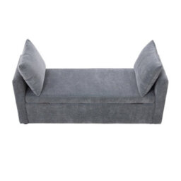 Thehotsale 127.5Cm X 48Cm Grey Upholstered Storage Bench With 2 Pillow For Bedroom - thumbnail 3