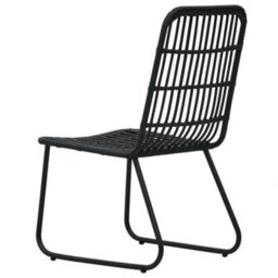 Berkfield 9 Piece Outdoor Dining Set Poly Rattan And Glass - thumbnail 7