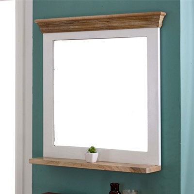 Worcester Oscar Mirror Frame With Shelf Solid Mango Wood - image 1