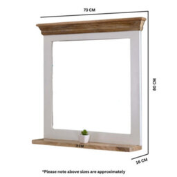 Worcester Oscar Mirror Frame With Shelf Solid Mango Wood - thumbnail 5