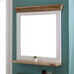 Worcester Oscar Mirror Frame With Shelf Solid Mango Wood - thumbnail 1