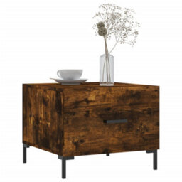 Berkfield Durable Coffee Tables 2 Pcs Smoked Oak 50X50X40 Cm Engineered Wood - thumbnail 3