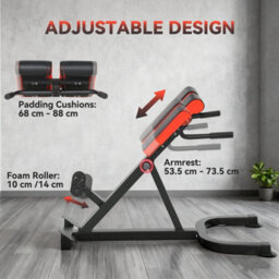 45 Degree 5-Level Adjustable Roman Chair Red - thumbnail 4