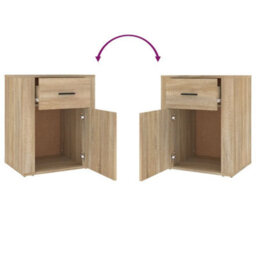 Berkfield Bedside Cabinet Sonoma Oak 50X36X60 Cm Engineered Wood - thumbnail 9