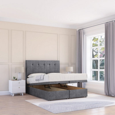 "Sloomy Highbury Armour Coniston 2Ft6 Ottoman Bed End Opening With Sprung Memory Mattress & 26"" Headboard-Small Single" - image 1