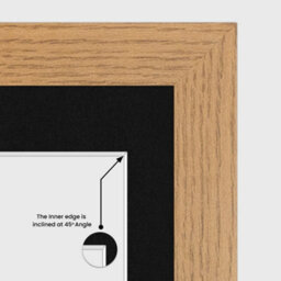 AK Frames 40X20Cm Oak Modern Multi Photo Frame With Black Mount - Holds 3 Apertures (3X) 6X4 Photos - thumbnail 7
