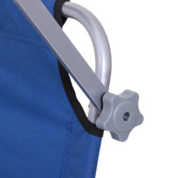 Outsunny Folding Chair Sun Lounger W/ Sunshade Garden Recliner Hammock Blue - thumbnail 9