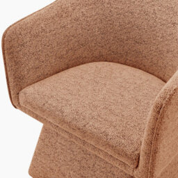 Furniturebox Uk Vera Orange Fabric Accent Chair - thumbnail 7