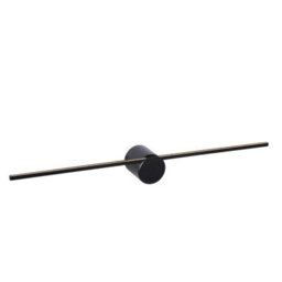 Lucide Mizar Modern Wall Light Bathroom - Led - 1X6W 2700K - Ip44 - Black - thumbnail 1