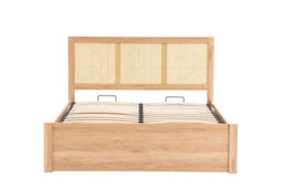 King Size Rattan Ottoman Bed Frame Birlea Croxley Oak 5Ft 150Cm Storage Bedstead - thumbnail 7