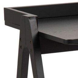 Wyld Haus Fukuoka Compact Office Desk Matt Black Oak Veneer - thumbnail 6