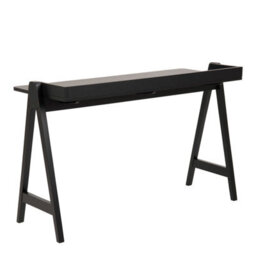 Wyld Haus Fukuoka Compact Office Desk Matt Black Oak Veneer - thumbnail 5
