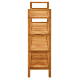Berkfield Durable Shoe Rack With 4 Shelves 100X27X80 Cm Solid Oak Wood - thumbnail 3