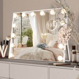 Cassilando Vanity Mirror With Lights,makeup Mirror With 14 Led Bulbs,3 Color Modes,lighted For Bedroom, Tabletop Or Wall 50X40Cm - thumbnail 3