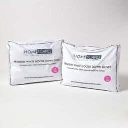Homescapes Premium White Goose Down 13.5 Tog All Seasons Duvet, Double - thumbnail 1