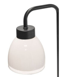 Lighting Supermarket Arch Black Vintage Industrial Table Lamp With St Tropez Glass Shade - thumbnail 2