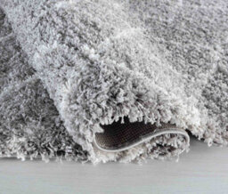 Moroccan Berber Shaggy Rugs Living Room Abstract Grey 120X170 Cm - thumbnail 4