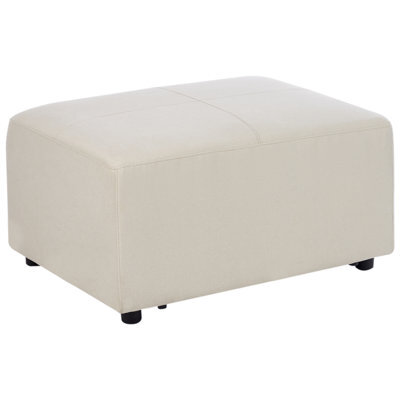 Beliani Ottoman Kohlo Fabric Light Beige - image 1