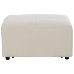 Beliani Ottoman Kohlo Fabric Light Beige - thumbnail 4
