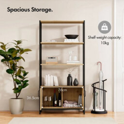 Effect Bookcase For Living Room, Bookshelf With 3 Open Shelves - thumbnail 4