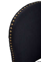 Orsina Black Dining Chair With Wooden Legs, Velvet Dining Chair, Cozy Small Accent Chair For Living Room - thumbnail 9