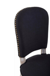 Orsina Black Dining Chair With Wooden Legs, Velvet Dining Chair, Cozy Small Accent Chair For Living Room - thumbnail 5