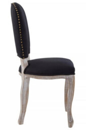 Orsina Black Dining Chair With Wooden Legs, Velvet Dining Chair, Cozy Small Accent Chair For Living Room - thumbnail 3