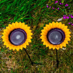 Woodside Cast Iron Sunflower Dish Bird Feeder (Pack Of 2) - thumbnail 3